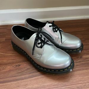 Dr. Martens 1461 Vegan Silver Loafers